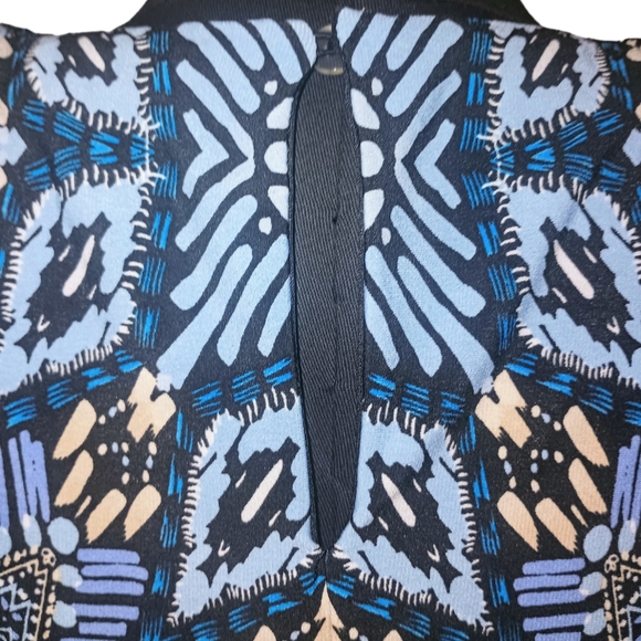 London Times Blue Aztec Print Sleeveless Maxi Dress - Picture 8 of 8